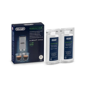 2 détartrants mini ECO (2x100ml) pour machine espresso Delonghi. Solution de détartrage écologique. Ingrédients naturels. Prolonge la durée de vie des machines, préserve l’efficacité et garantit une meilleure saveur de café. Plus rapide et plus efficace que les détartrants conventionnels. Emballages recyclables. En vente chez ARLO'S COFFEE, artisan torréfacteur à Rambouillet dans les Yvelines.