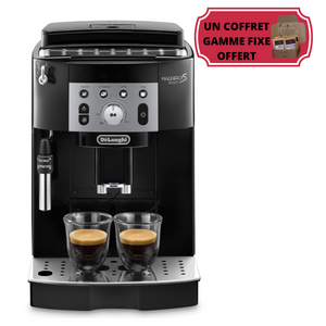 Broyeur expresso De'Longhi - Magnifica S Smart - Machine automatique à grain adaptée pour un usage domestique et destinée aux particuliers comme aux professionnels ! Vous ne savez pas quelle machine à café choisir ? Arlo's Coffee, artisan torréfacteur à Rambouillet, vous accompagne pour trouver la machine qui vous correspond ! Un coffret de café éthique en grain pur arabica offert avec l’achat de la machine.