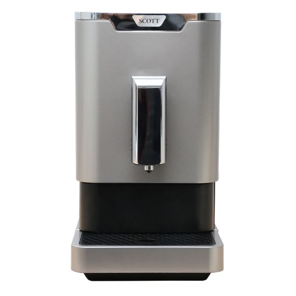 Scott - - Slimissimo - Système de chauffe rapide thermoblock - Broyeur à grains en acier inoxydable - Réglage 5 niveaux de finesse de la mouture - Réglage des volumes d'eau - Bac à grains 150 g - Réservoir à eau 1.2 L - ECO System avec arrêt automatique - Livrée avec un livret de recettes - Coloris Silver. En vente chez Arlo's Coffee, artisan torréfacteur à Rambouillet dans les Yvelines.