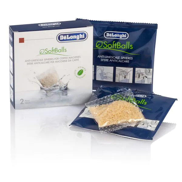 Réduisez le calcaire et améliorer le goût de votre café avec les sphères anti-calcaire SoftBall Delonghi.