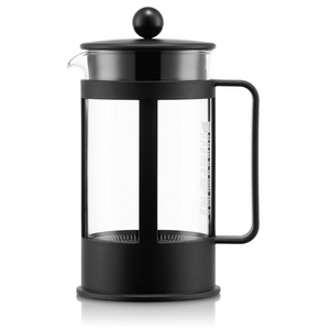 Cafetière à piston de Bodum Kenya en verre et ABS. Convient pour 8 tasses et peut contenir jusqu'à 1L. Dimensions : 147 x 110 x 232mm. Vendu chez Arlo’s Coffee, artisan torréfacteur de café de spécialité situé à Rambouillet dans les Yvelines. Café en grain et moulu. Café éthique et responsable. 