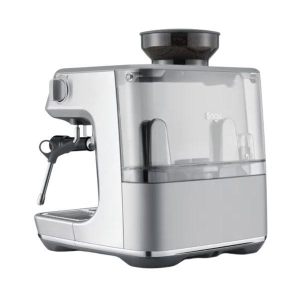 The Barista Pro Machine expresso avec broyeur. Réservoir d'eau 2 L - Trémie à grains 250 g - Contrôle volumétrique 1 et 2 tasses - paniers filtres à simple et double paroi (1 et 2 tasses), système The Razor, pichet à lait en acier inox de 480 ml, kit de nettoyage et filtre à eau - Coloris Inox Brossé. ARLO'S COFFEE artisan torréfacteur à Rambouillet (Yvelines) vous accompagne pour choisir votre machine à grain espresso broyeur. Découvrez également notre café éthique en grain ou moulu et 100% arabica !