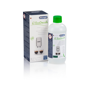 Produit détartrant pour machine espresso Delonghi. Bouteille de 500ml pour 5 cycles de détartrage. En vente chez Arlo’s Coffee, artisan torréfacteur de café de spécialité situé à Rambouillet dans les Yvelines, ile de France.