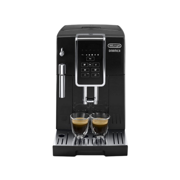 Machine DE’LONGHI Dinamica FEB3515.B - broyeur expresso, coloris noir, panneau de commande intuitif avec écran couleur tactile, 4 recettes café en accès direct. Machine adaptée pour l’usage à domicile, En vente chez Arlo’s Coffee, artisan torréfacteur de café de spécialité situé à Rambouillet dans les Yvelines, ile de France. Un coffret de café en grain offert avec l'achat d'une machine. Un coffret de café éthique en grain pur arabica offert avec l’achat de la machine.