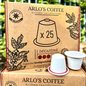 Capsules compatibles Nespresso biodégradables - Colombie Déca