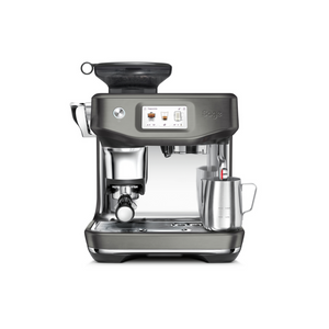 The Barista Touch Impress. Broyeur conique et écran interactif intégré. 1700 W. 30 réglages de moutures. Acier inoxydable. Trémie à grains 250g. Réservoir eau 2L. Buse vapeur pivotante. Pichet à lait inox 480ml. Système de dosage de précision The Razor. Pression 15 bars. Coloris Inox Noir. ARLO'S COFFEE artisan torréfacteur à Rambouillet (78)