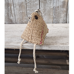 Poules en toile de jute
