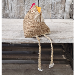 Poules en toile de jute