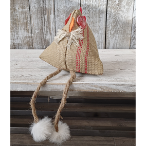Poules en toile de jute