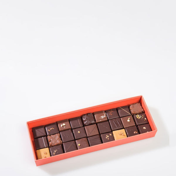 Coffret Chocolats artisanaux noir et lait - Ganaches et Pralinés