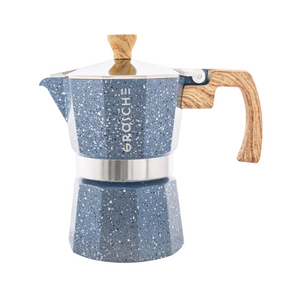 Cafetière à l'italienne milano stone Grosche - couleur rose - 6 tasses 275ml, Arlo's Coffee, atelier de torréfaction, torréfacteur de café de spécialité situé dans les Yvelines, ile de france, Brulerie à Rambouillet, café en grains et café moulu