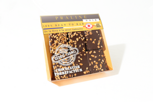 Mini Tablettes Chocolat noir Praliné 100gr chocolat de Cédric Turmel en vente chez Arlo's Coffee artisan torréfacteur à rambouillet 
