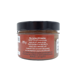 Pâte de noisette 60% de 250g fabriqué localement par Cédric Turmel avec des noisettes d'Italie ! En vente chez Arlo's Coffee, artisan torréfacteur à Rambouillet dans les Yvelines.