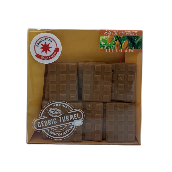 Mini Tablettes Dul-ced 100gr Pâte à tartiner 45 % noisette de Cédric Turmel en vente chez Arlo's Coffee artisan torréfacteur à rambouillet
