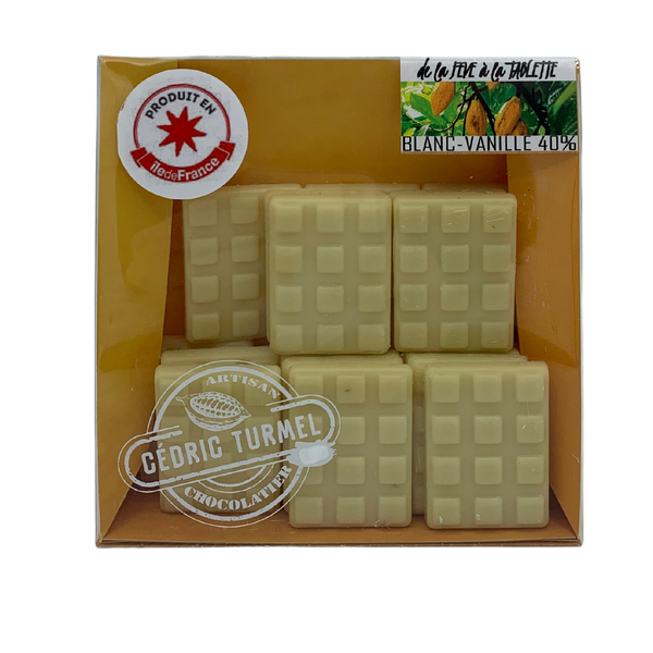 Mini Tablettes Chocolat blanc chocolat de Cédric Turmel en vente chez Arlo's Coffee artisan torréfacteur à rambouillet