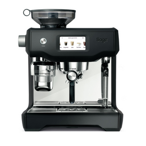 Oracle Touch Machine expresso avec broyeur. Réservoir d'eau 2,5 L - Trémie à grains 280 g - Contrôle volumétrique 1 et 2 tasses - paniers filtres à simple et double paroi (1 et 2 tasses), kit de nettoyage et filtre à eau - personnaliser 8 profils de boisson – Ecran digital - Coloris Truffe-  ARLO'S COFFEE artisan torréfacteur à Rambouillet (Yvelines) vous accompagne pour choisir votre machine à grain espresso broyeur. Découvrez également notre café éthique en grain ou moulu et 100% arabica !