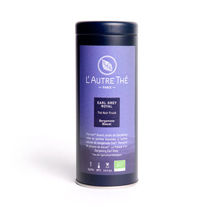 Earl Grey Royal Bio / L'autre thé / Thé noir / Arlo's Coffee / Ce Earl Grey Royal est un thé noir Grand Jardin Darjeeling Biologique à l'arôme naturel de bergamote fine et parsemé de fleurs de bleuet.  Délicatement parfumé, il accompagne harmonieusement le petit déjeuner ou le goûter. Un grand Earl Grey pour les amateurs de bergamote. En vente chez Arlo’s Coffee, artisan torréfacteur de café de spécialité situé à Rambouillet dans les Yvelines, ile de France. 