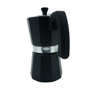 Cafetière à l'italienne milano moka de la marque Grosche - couleur noire - Version 6 tasses 275ml, Disponible chez Arlo's Coffee, atelier de torréfaction, torréfacteur de café de spécialité situé dans les Yvelines, ile de france, café en grain et café moulu. 